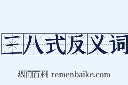 三八式反义词是什么意思的图片